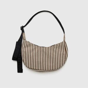 BAGGU Small Brown Stripe Crescent Bag